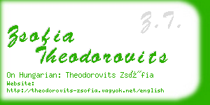 zsofia theodorovits business card